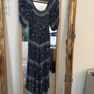 Dress Forum Navy Floral Maxi Dress